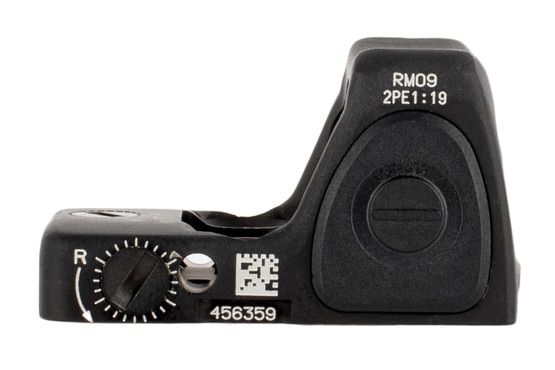 The Trijicon RMR RM09 1 MOA red dot sight features an adjustable led